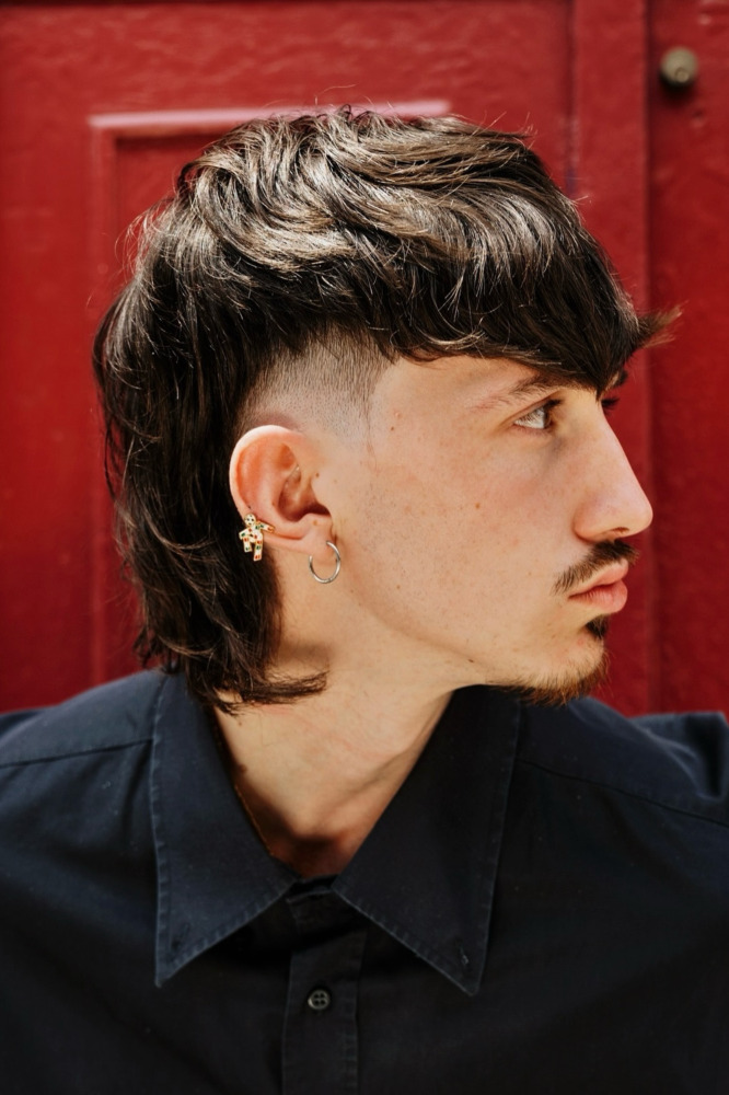 Modern mullet haircut